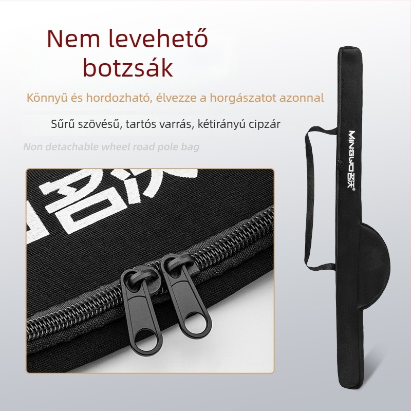 Hordozható, nagy kapacitású horgászbot táska, megerősített felszerelés- és csalihordozó rekeszekkel