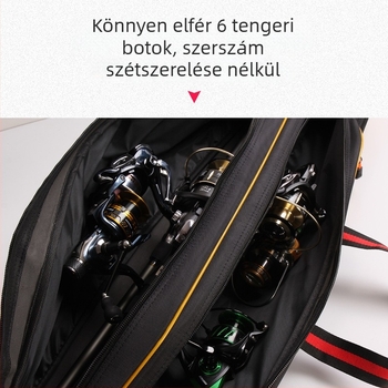 Tengeri horgászbot táska kettős rétegű vízálló nylon anyagból, nagy kapacitású, tárolja csalétket, zsinórt, botot és orsót