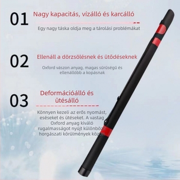 Tengeri horgászbot táska csali rekesszel, két rétegű merev PVC-kivitel