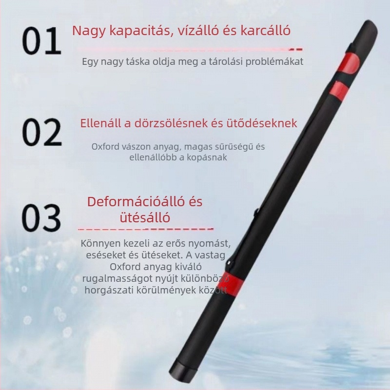 Tengeri horgászbot táska csali rekesszel, két rétegű merev PVC-kivitel