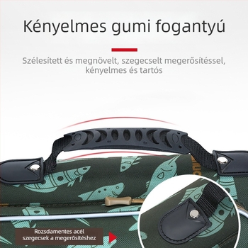 Tengeri horgásztáska – vízálló vászon felszerelés-táska horgászbothoz, damilhoz, csalihoz és orsóhoz