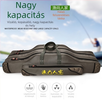 Tengeri horgászathoz való táska orsók, zsinórok és csalik tárolására — vízálló nylon anyag, nagy kapacitás