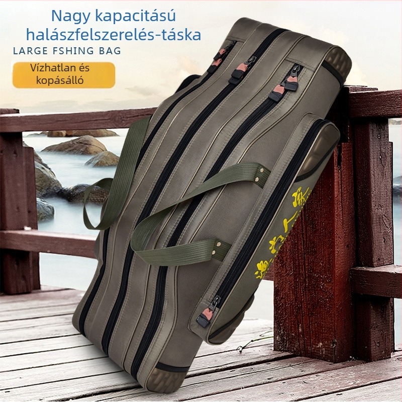 Tengeri horgászathoz való táska orsók, zsinórok és csalik tárolására — vízálló nylon anyag, nagy kapacitás