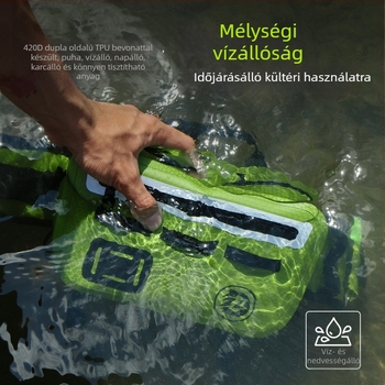 TPU anyagú horgászfelszerelés-táska, légmentesen zárható és vízálló, ideális a csalik, damil, bottest és orsó összeszereléséhez