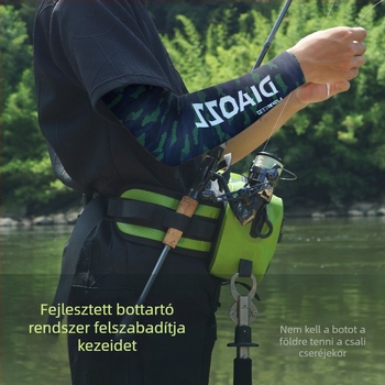 TPU anyagú horgászfelszerelés-táska, légmentesen zárható és vízálló, ideális a csalik, damil, bottest és orsó összeszereléséhez