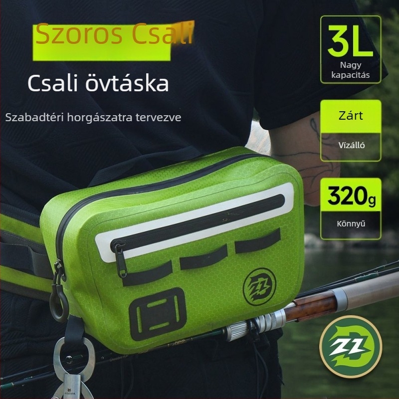 TPU anyagú horgászfelszerelés-táska, légmentesen zárható és vízálló, ideális a csalik, damil, bottest és orsó összeszereléséhez