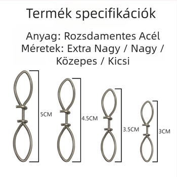 DSNY rozsdamentes acél gyorspin-csatlakozó tengeri horgászathoz, kettős fejű horoggal