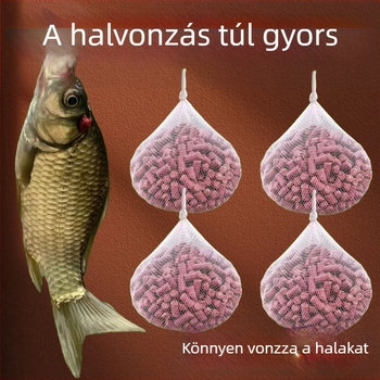 Horgász etetőtasak kukoricagránulokkal, fix pontra etetés, hosszú távú dobás