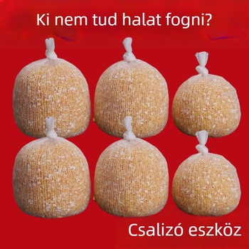Horgász etetőtasak kukoricagránulokkal, fix pontra etetés, hosszú távú dobás