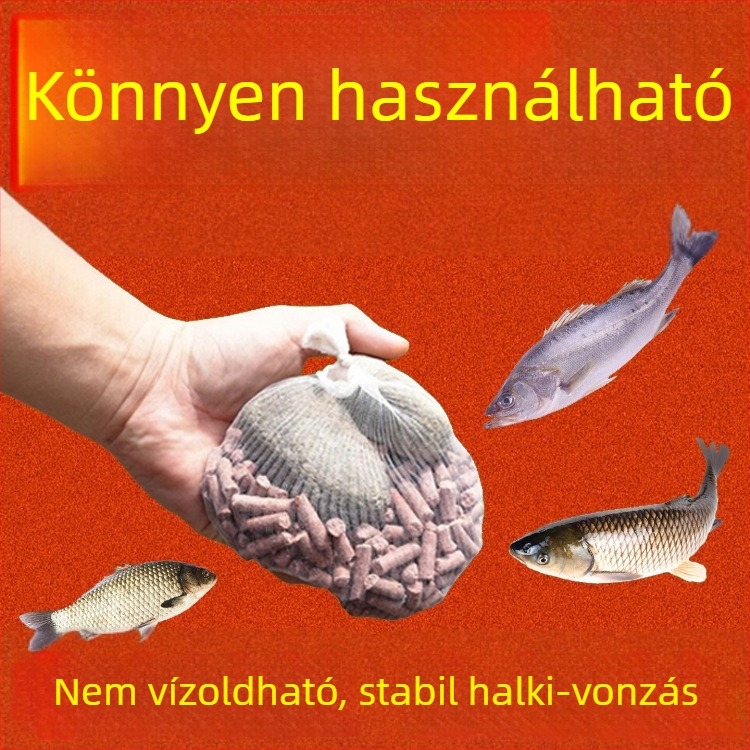 Horgász etetőtasak kukoricagránulokkal, fix pontra etetés, hosszú távú dobás
