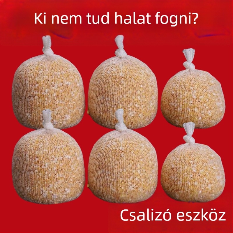 Horgász etetőtasak kukoricagránulokkal, fix pontra etetés, hosszú távú dobás