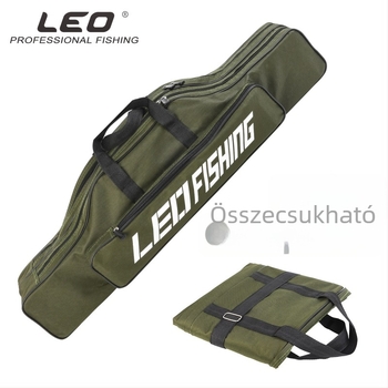 Tengeri horgász táska – Két rétegű nagy rekesz; vászon anyag; alkalmas csali feltöltésére, zsinór, bot és orsó felszerelésére; nem vízálló