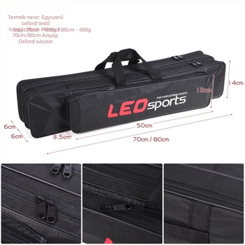 Leo/leou vászon horgászbot-táska, tervezve a botok elhelyezésére, nem vízálló, termék kód 25130