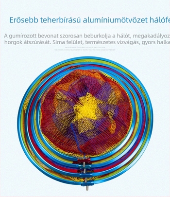 Alumíniumötvözetből készült hálófej ragasztó bevonattal az akadás elleni védelemért, kültéri horgászathoz