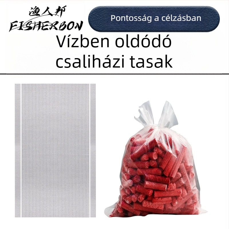 FISHERBON Vízben oldódó csali tasak dobó — távoli dobás, rögzített pontú süllyedés, csali elosztó készülék