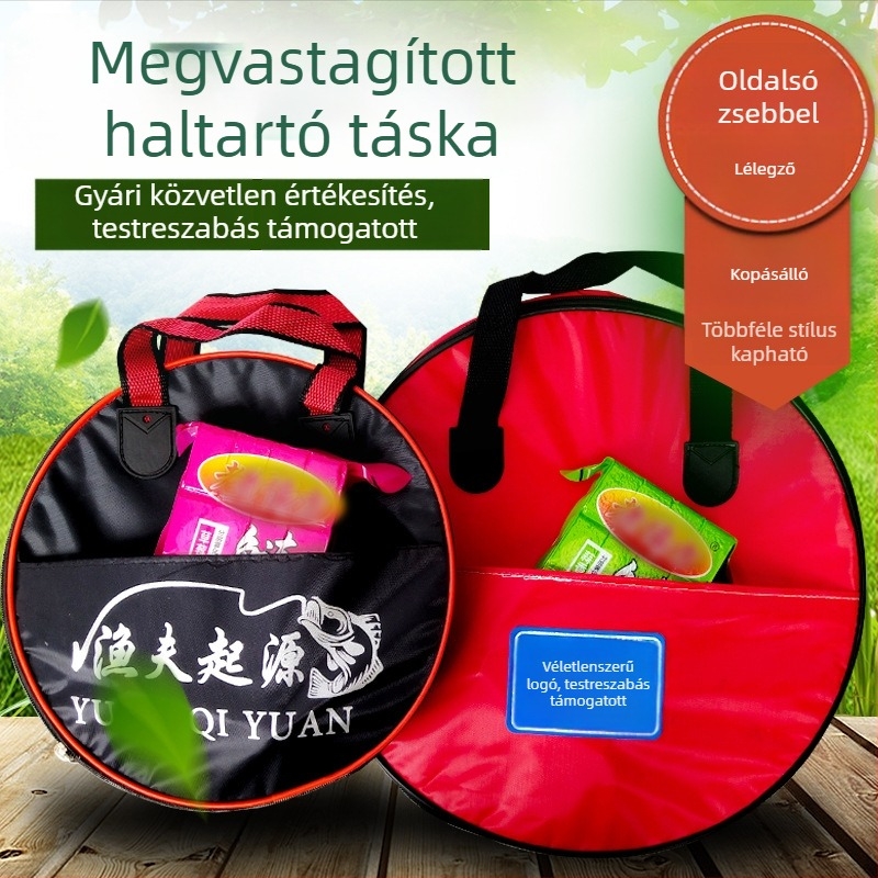 Körk alakú vászon horgász táska — többfunkciós, megerősített, vízálló és szagtalan