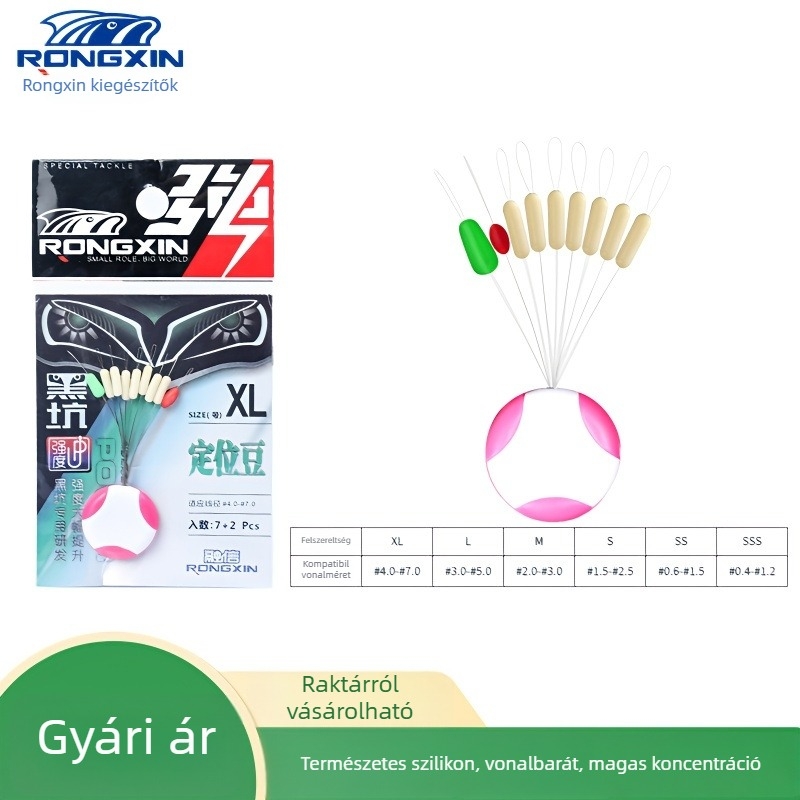 Rongxin Space Beans horgászfelszerelés, 50 tasak egy dobozban, műanyag