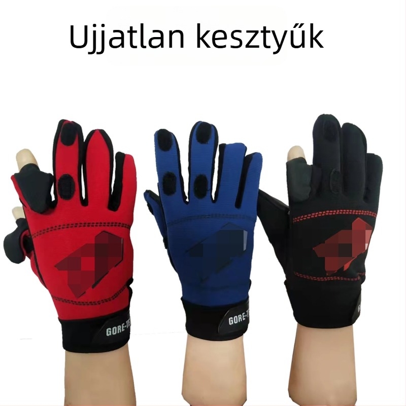 Háromujjú horgászkesztyűk, kültéri kerékpározáshoz, kettős funkció – Yonghao Fishing Gear