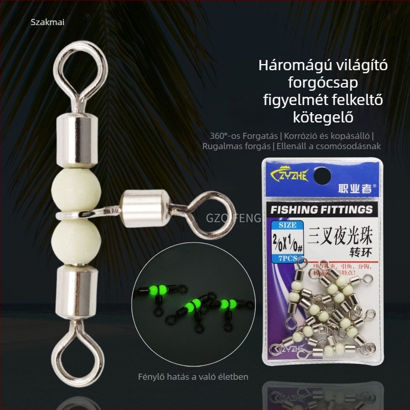 Szakmai rézzel bevont háromutas csúszócsatlakozó Figure-Eight gyűrűvel tengeri horgászatra