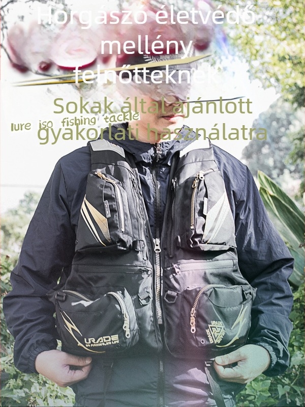 Urade Sziklás Horgászat Életmentő Mellény Felnőtteknek, Nagy Úszóerő, 6 Zseb, Oxford Anyag, Hordozható Sznorkel Mellény