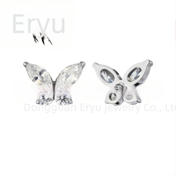 Fülbevalók, titániumötvözet, cirkon kristályok, F136 tisztaság, uniszex vintage stílus