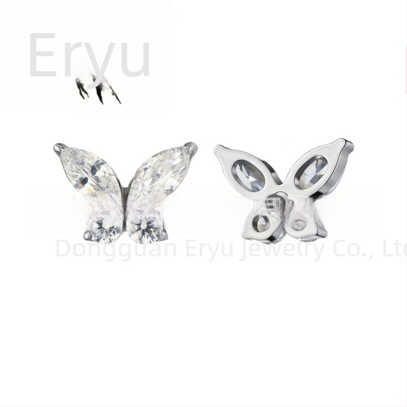 Fülbevalók, titániumötvözet, cirkon kristályok, F136 tisztaság, uniszex vintage stílus