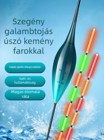 Kárász horgász úszó elektronikus éjjeli világítással, magas kapási érzékenység, színváltozás, nappali és éjszakai használat — nano úszó anyag, Mingzheng fishing tackle