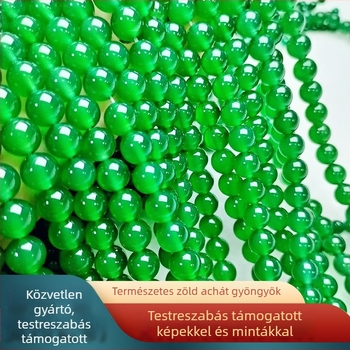 Természetes achát gyöngyök, 7A, kerek, DIY ékszerekhez, Huizhou eredet