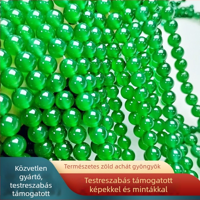 Természetes achát gyöngyök, 7A, kerek, DIY ékszerekhez, Huizhou eredet