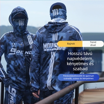 Nyári horgászruha: lélegző, vízálló, UV védelem, poliészter, uniszex