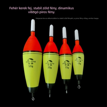 Quansheng külső elektronikus úszó tengeri horgászathoz, EVA, színváltó, villogó, hosszú olív típusú ABO úszó