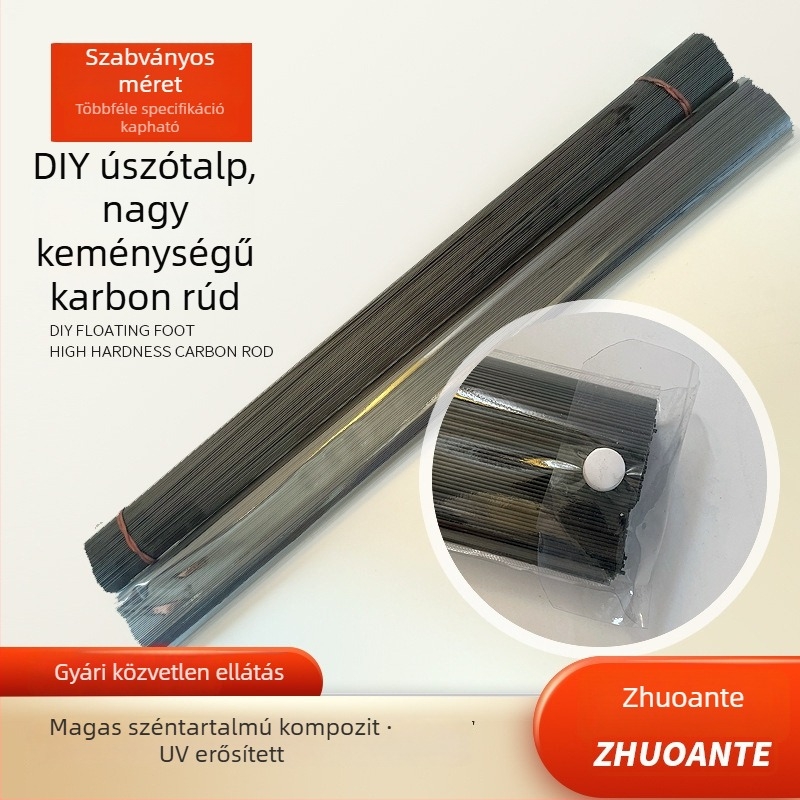 Szénszálas horgászúszó és orsó alkatrészek készlet — szilárd szénszálas rúd és úszó vége