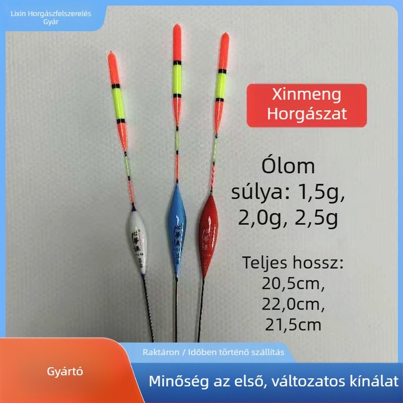 Nagyfejű pontyúszó, vast és jól látható, hosszú dobásokhoz, rövid úszó, horgászfelszerelés kiegészítő