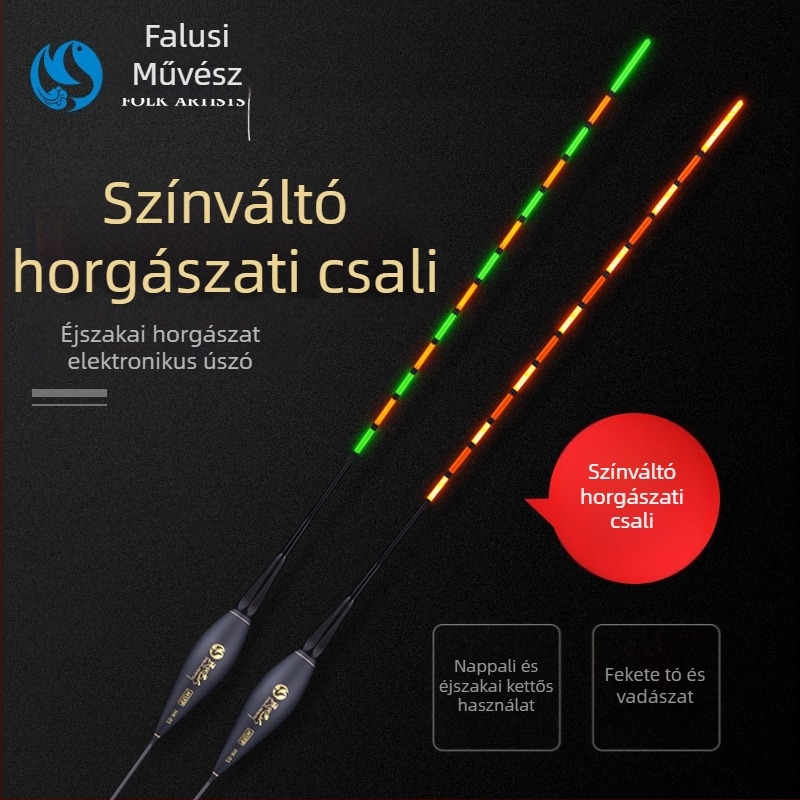 Vertikális sodró bója színváltóval, gravitációs érzékelővel és nappali–éjszakai használatra; nanoanyagból készült elektronikus úszó