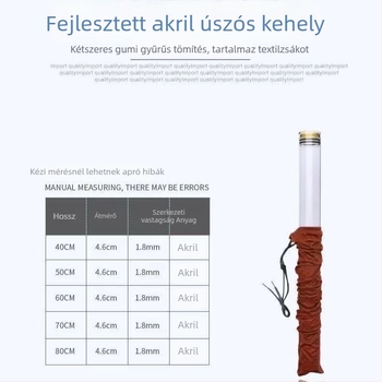 Hongfei PV horgász driftcső – sodródó cső, úszó, anyag PV, eredet Kína