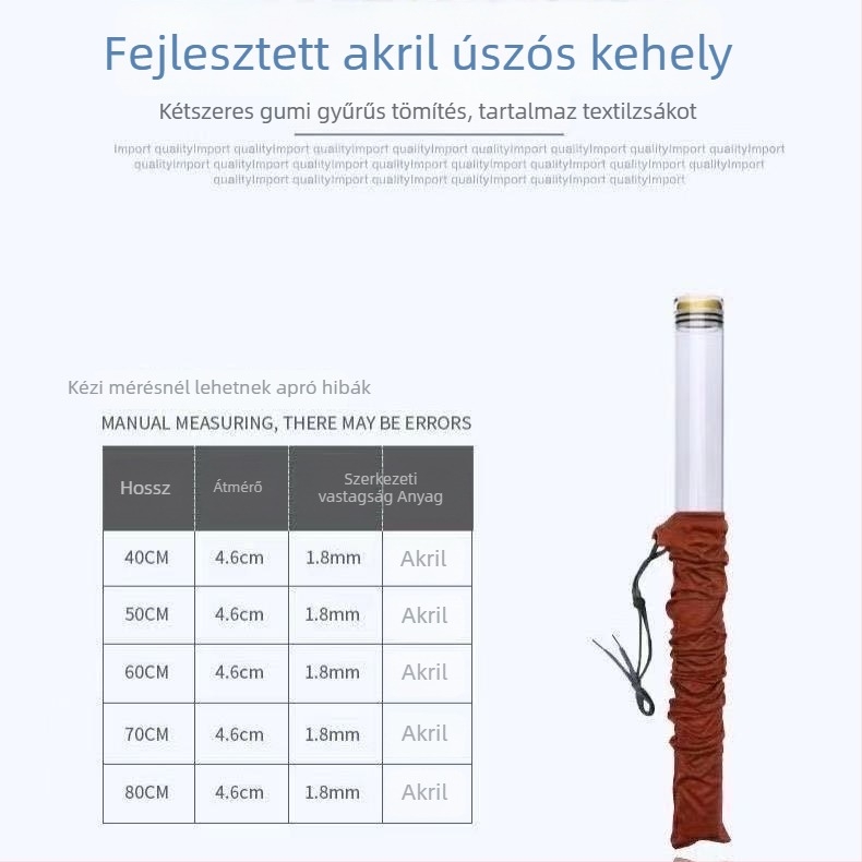 Hongfei PV horgász driftcső – sodródó cső, úszó, anyag PV, eredet Kína