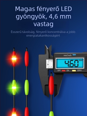 Eagle Eye LED-es elektronikus úszó karpázáshoz, nappal- és éjszakai használatra, világító úszó futó ólommal, vastag farokkal, nagy méret