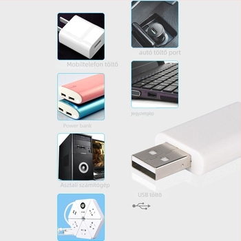 Műanyagból készült függőleges horgászúszó, USB-töltésű, világító, CR425 akkumulátor