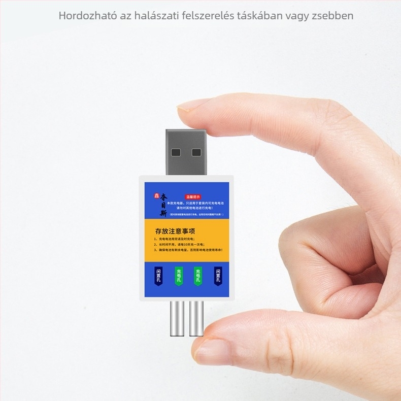 Műanyagból készült függőleges horgászúszó, USB-töltésű, világító, CR425 akkumulátor