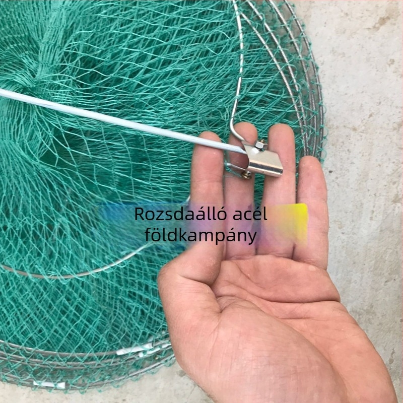 Összecsukható puha acélhálóból készült halvédő háló ragasztóval bevonva, asztali horgászathoz