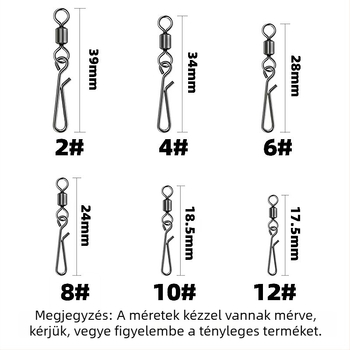 Horgász összekötő forgóval és lógó csappal