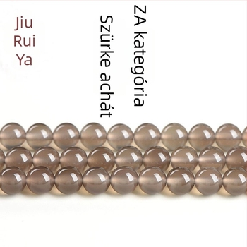 Agaat kerek gyöngyök – polírozott felület, nemes minta, kiegészítők, Bullet Barrage márka