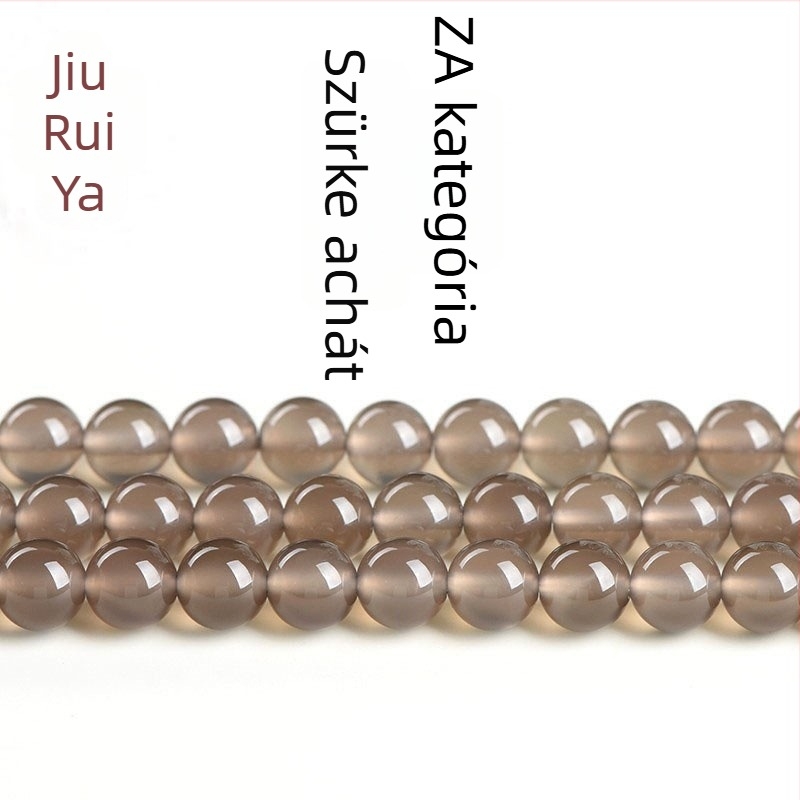 Agaat kerek gyöngyök – polírozott felület, nemes minta, kiegészítők, Bullet Barrage márka