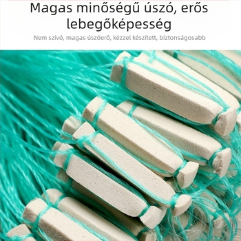 Nylon halászháló háromrétegű süllyedő résszel és egy rétegű lebegő résszel, lógó háló kis halakhoz és compóhoz
