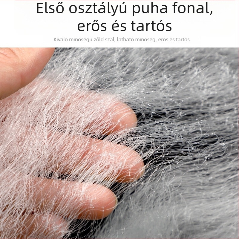 Nylon halászháló háromrétegű süllyedő résszel és egy rétegű lebegő résszel, lógó háló kis halakhoz és compóhoz