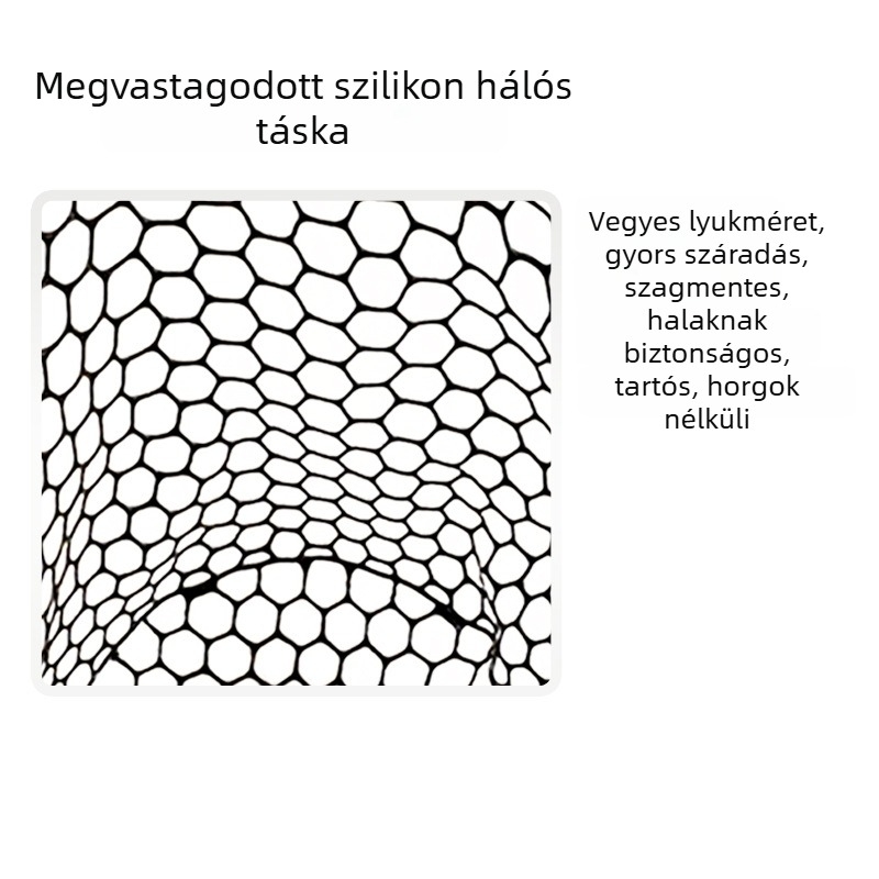 SEA PRO Szilikonhálós zsebhalászat – Könnyű hálófej, anti-horgolás, szagtalan és halak számára biztonságos
