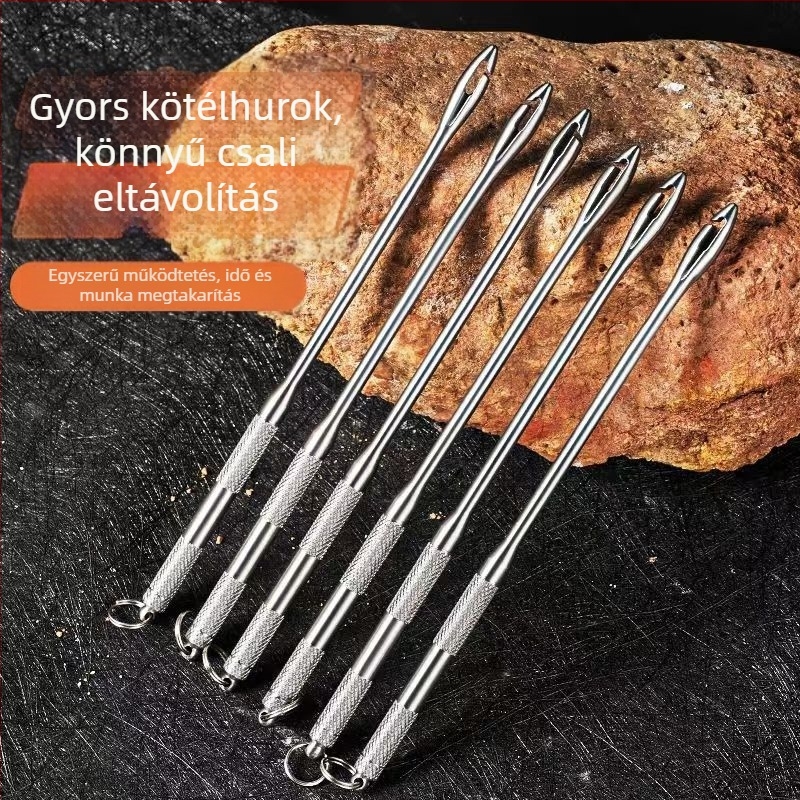 Rozsdamentes acélból készült horgász kioldó eszköz mély torok dizájnnal — gyors, vonalbarát, hordozható