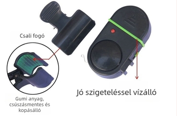 Vízálló akusztikus‑fényes jelző horgászathoz – tengeri, parti és dobóbotokra