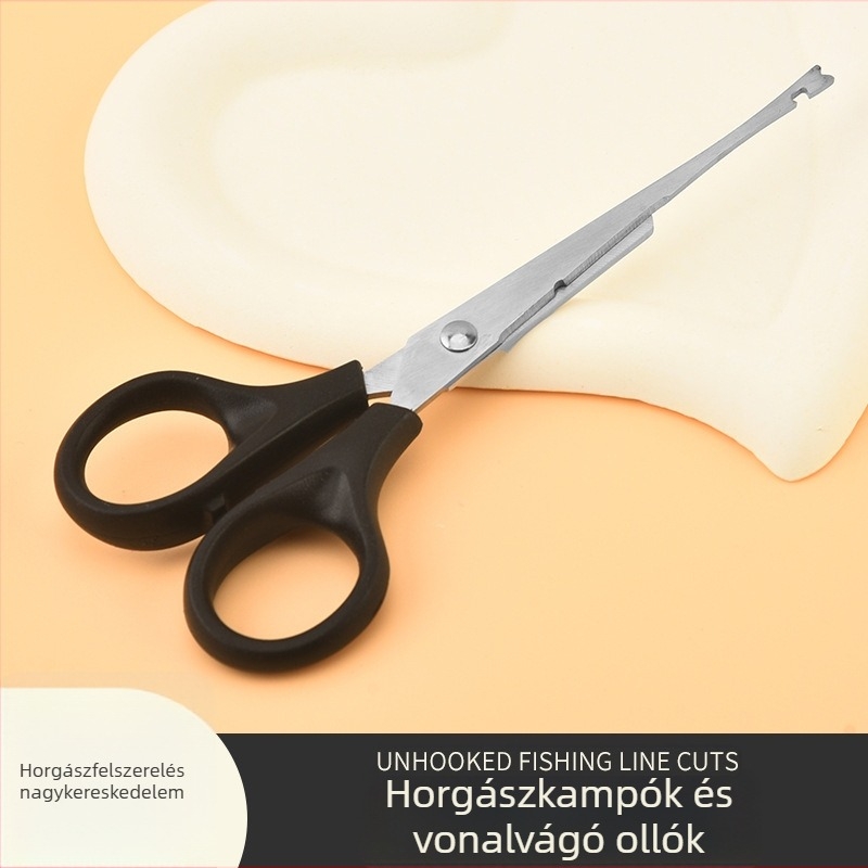 Többfunkciós horgász eszköz – horog eltávolító és damilvágó, rozsdamentes acél + PP, kültéri horgászati eszköz