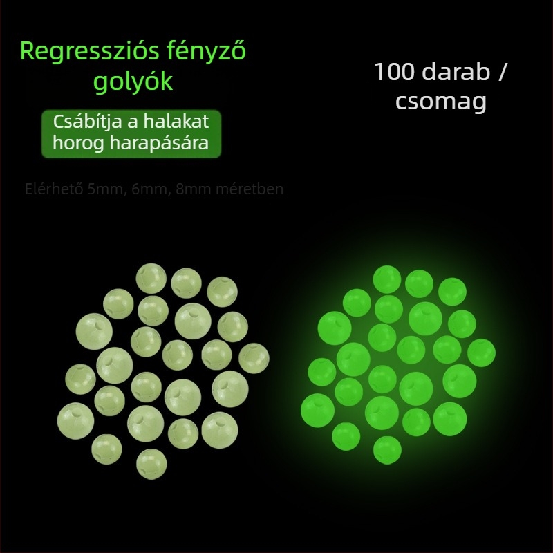 Huamu műanyag körkörös világító gyöngyök tengeri horgászathoz – fluoreszkáló gyöngyök, horgászati kiegészítők